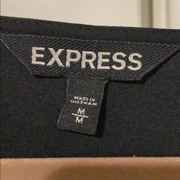 Black Long-Sleeved Romper w/ Plunging Neckline - Picture 2 of 2